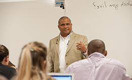 Professor Teaching in front of class